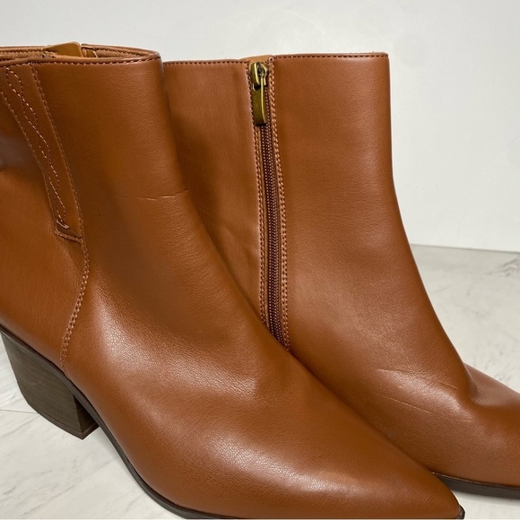 Franco Sarto Smalls Brown Faux Leather Bootie 11M - Picture 9 of 14